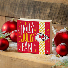 Kansas City Chiefs Block, Holiday, 6x6 - Home