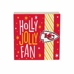 Kansas City Chiefs Block, Holiday, 6x6 - Home