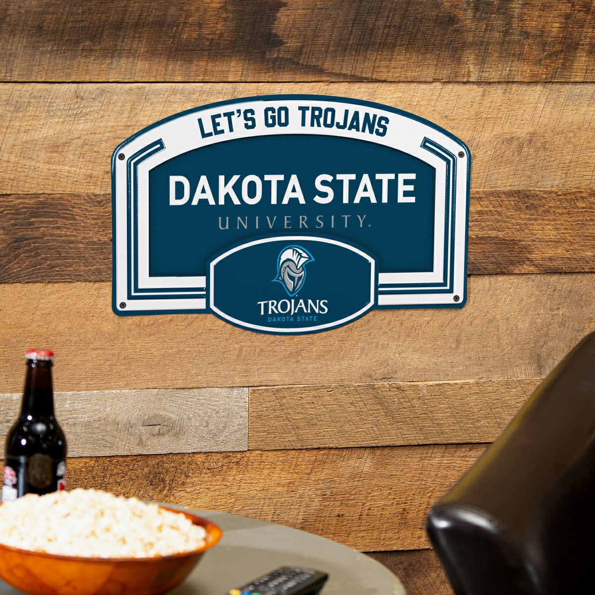 Dakota State University Fan Parking USA Stamped Steel Wall Sign, 7" x  - Home