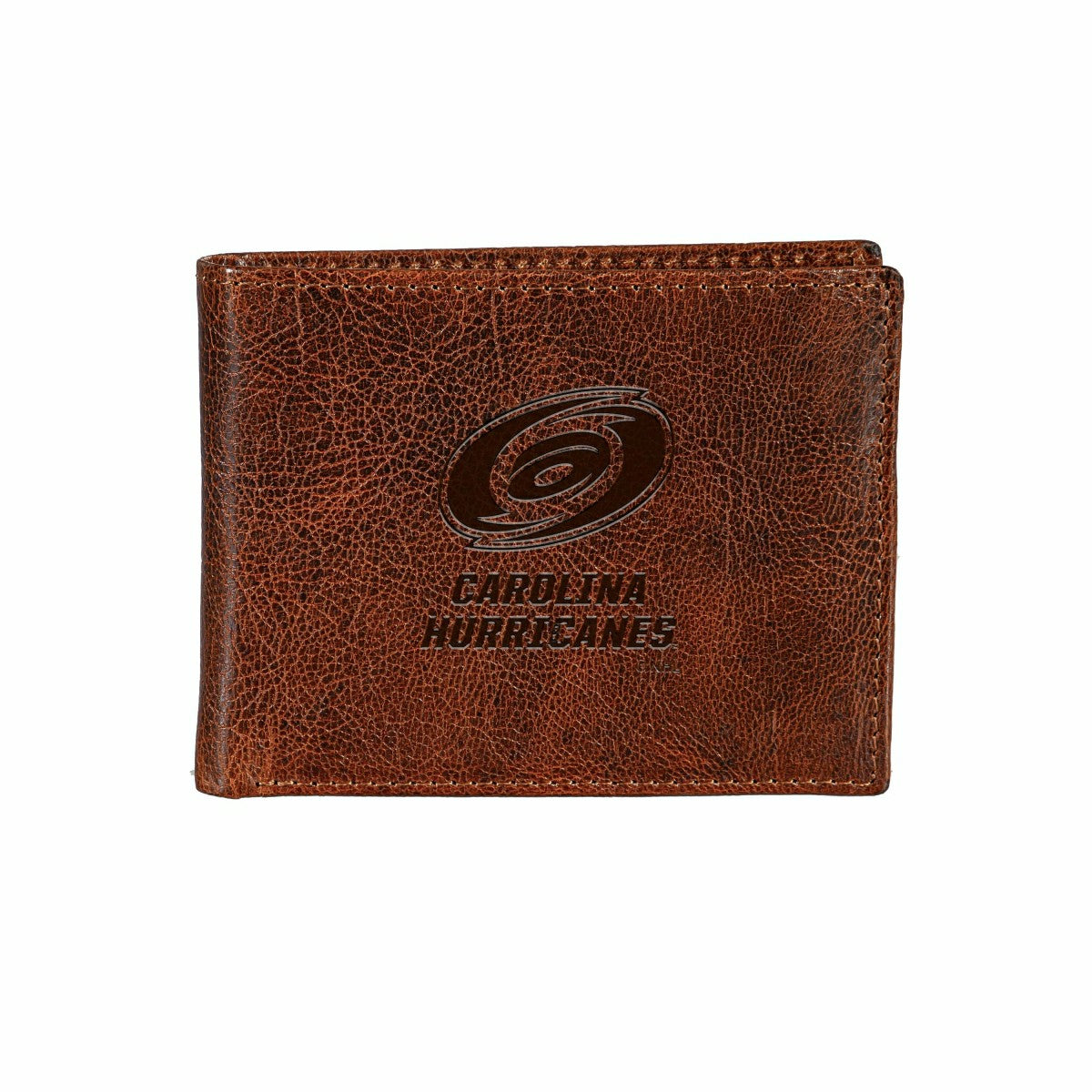 Carolina Hurricanes, Embossed 100% Genuine Tumbled Leather Passcase Bi - Home
